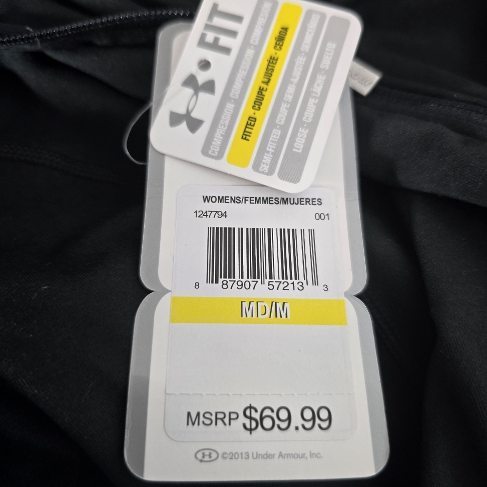 Under Armour Black Zip-Up  Fitted All Season Jacket Size M  UA TEAM * - Picture 10 of 14